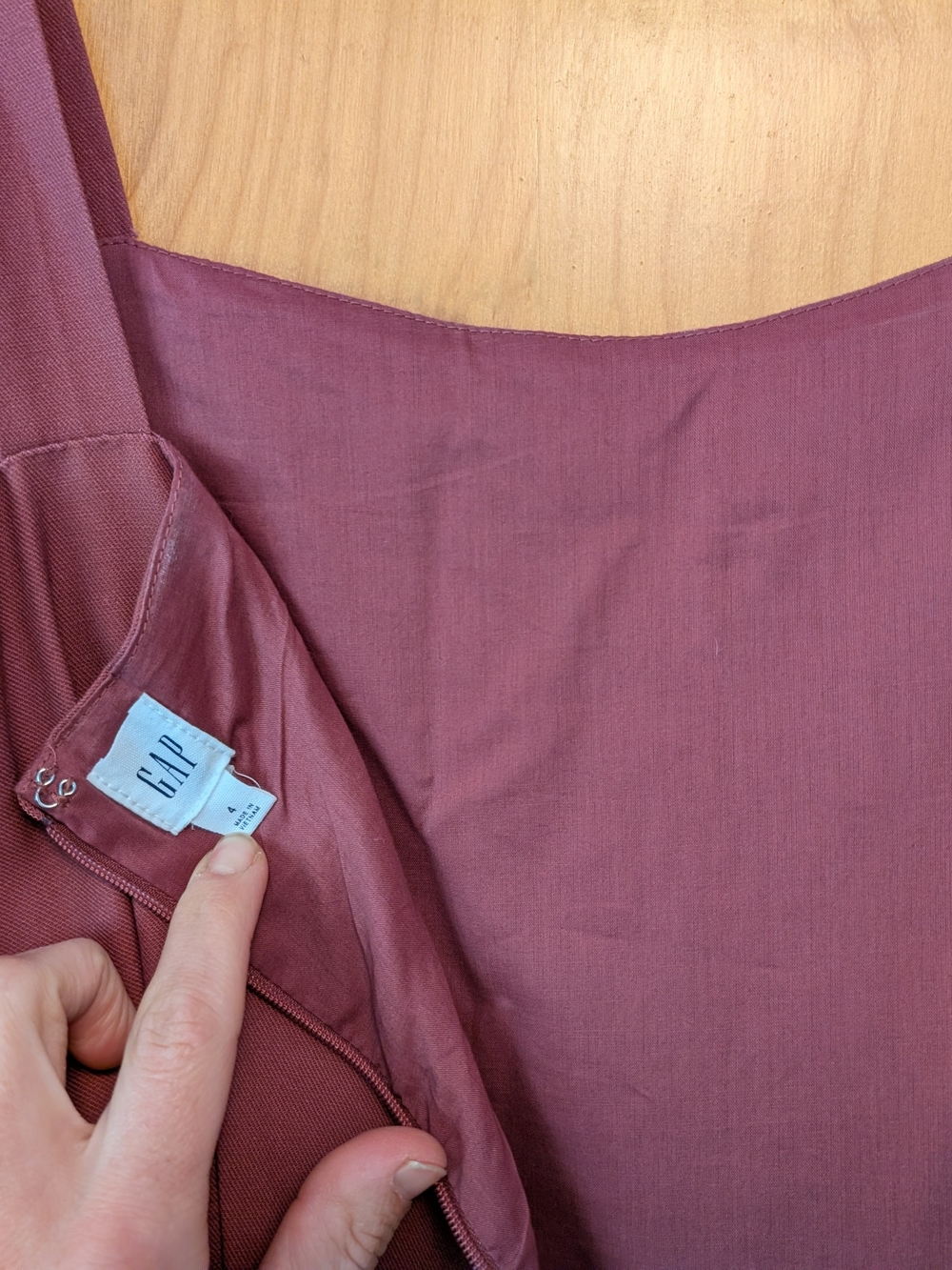 GAP Dusty Rose Tie-Waist Sleeveless Jumpsuit - Picture 3 of 6